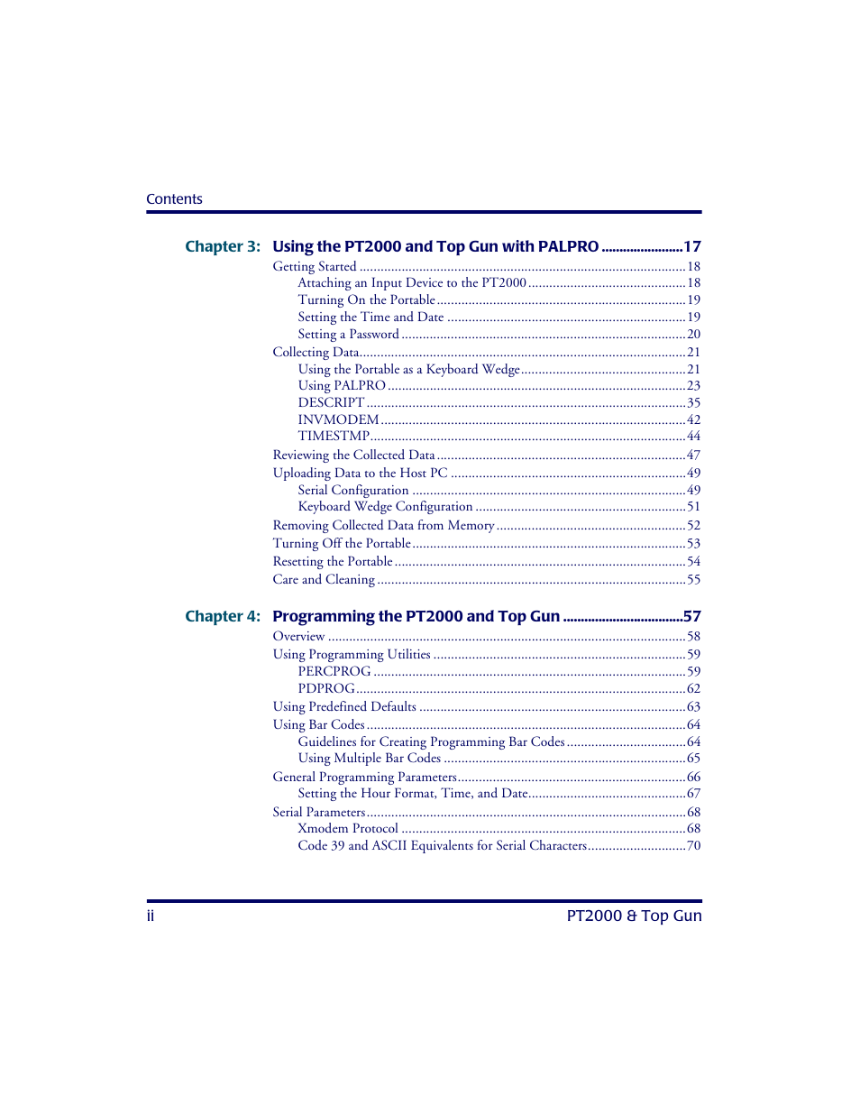 PSC PT2000TM User Manual | Page 4 / 168