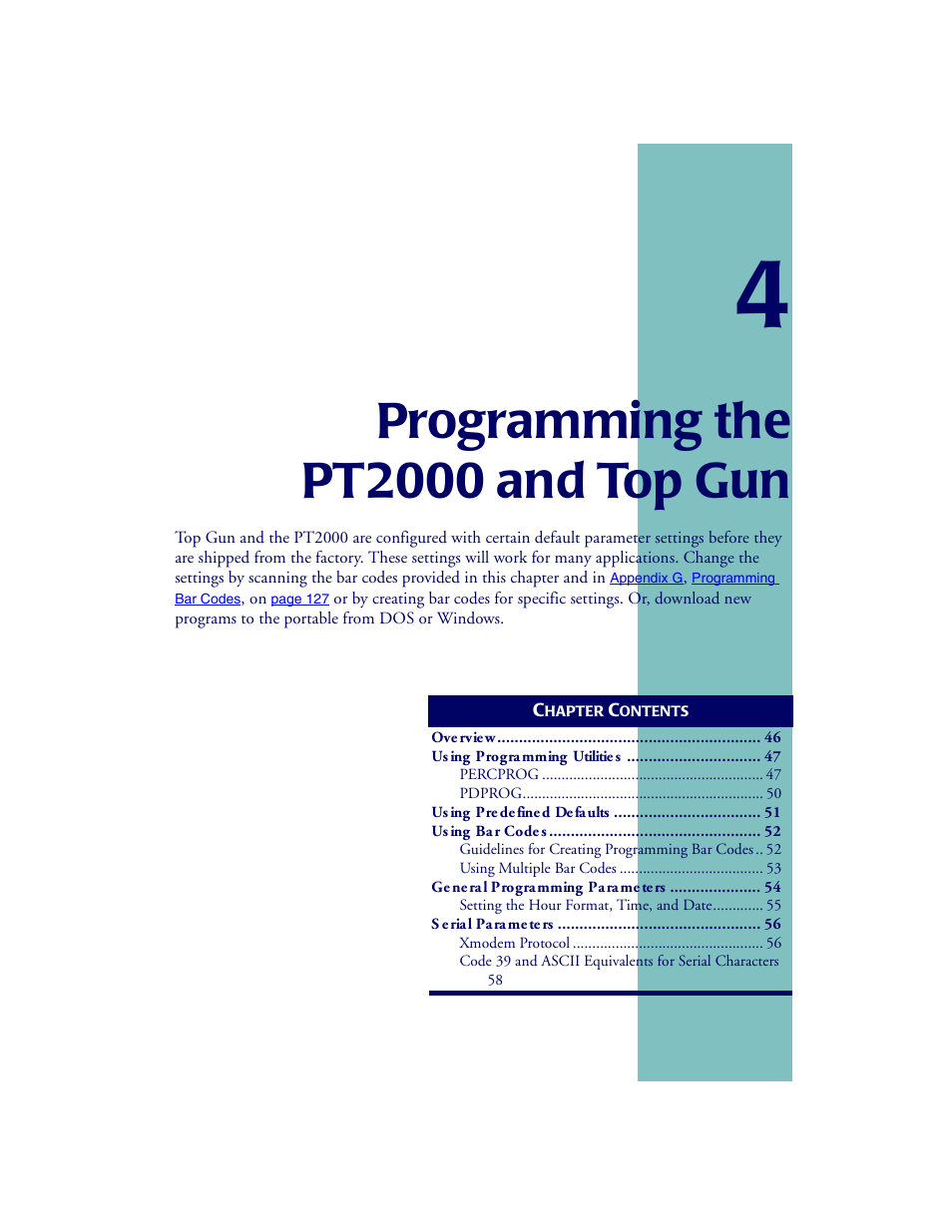Programming, Programming the pt2000 and top gun, Chapter 4 | Explai | PSC PT2000TM User Manual | Page 67 / 168