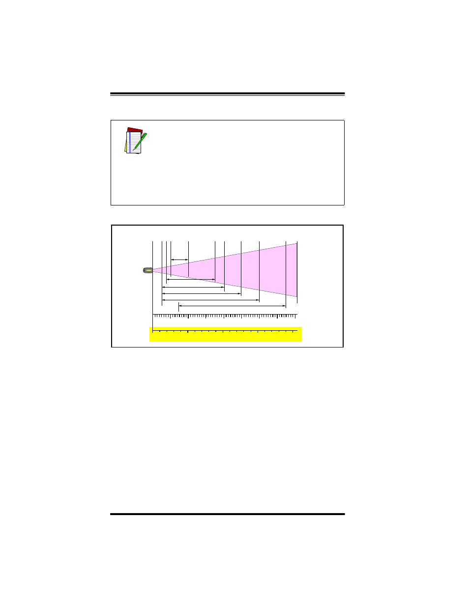 Figure 4. depth of field (hd), Powerscan™ scanner, Depth of field | PSC LR User Manual | Page 10 / 20