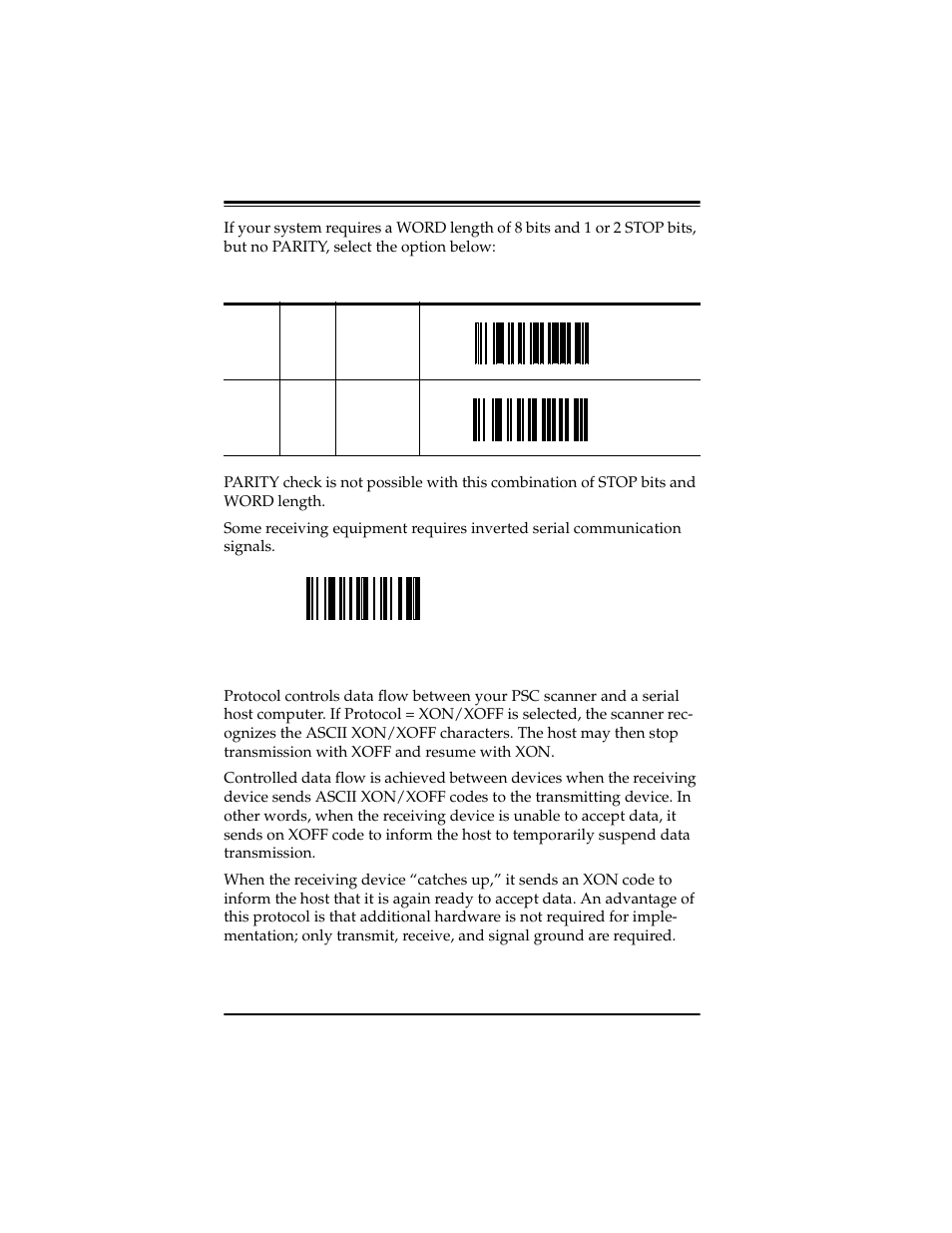 Communications protocol | PSC Scanners User Manual | Page 22 / 84