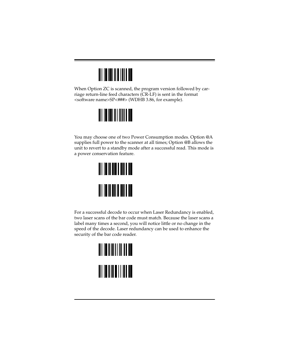 Power consumption, Laser redundancy, Power consumption laser redundancy | PSC Scanners User Manual | Page 29 / 84