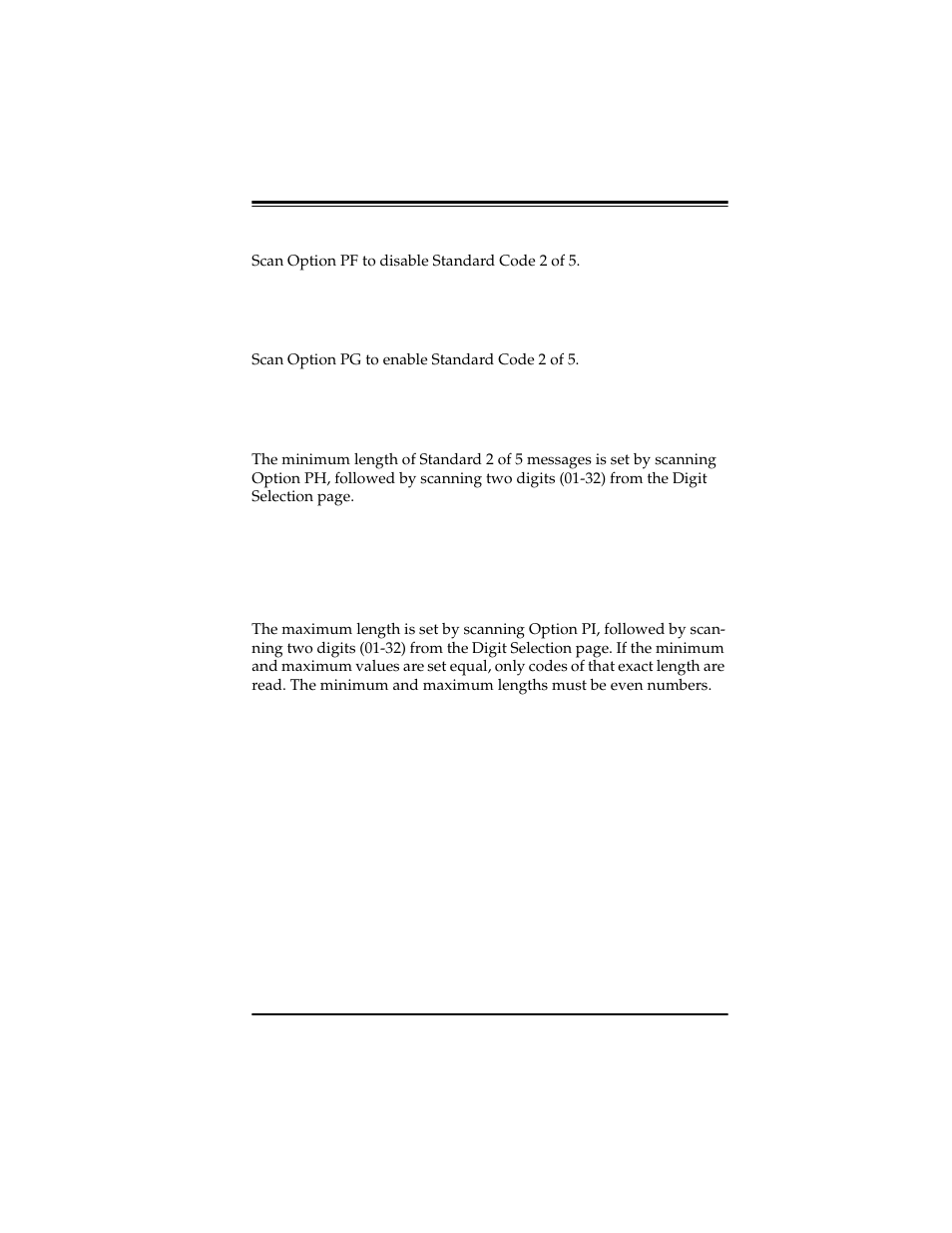 Code 2 of 5 – standard, 47 code 2 of 5 – standard | PSC Scanners User Manual | Page 53 / 84