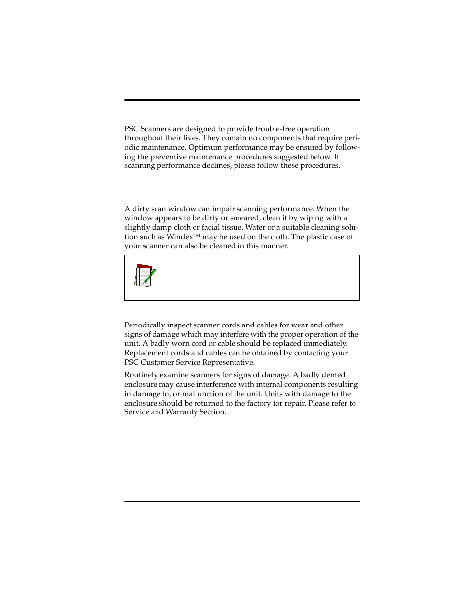 Maintenance, Cleaning, Inspection | Maintenance cleaning inspection, 67 maintenance | PSC Scanners User Manual | Page 73 / 84