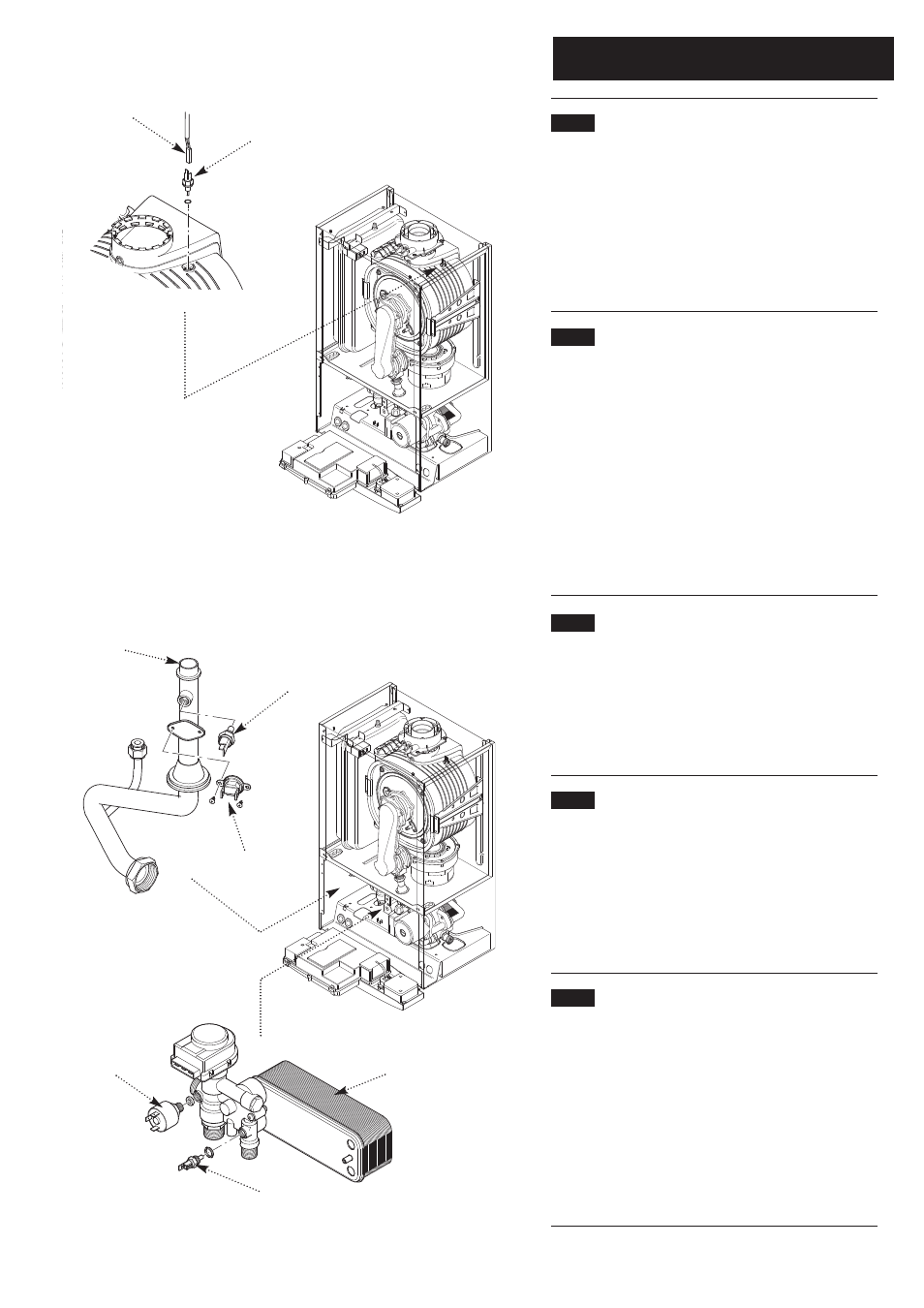 0 changing components | Potthof & Co Potterton Gold HE Range Condensing Combination Boiler 33kw User Manual | Page 45 / 64