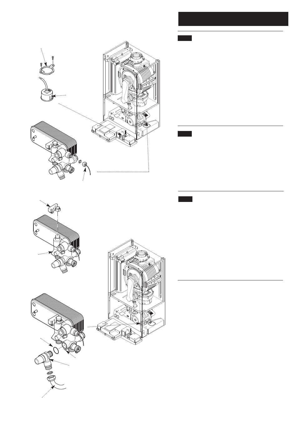 0 changing components | Potthof & Co Potterton Gold HE Range Condensing Combination Boiler 33kw User Manual | Page 47 / 64