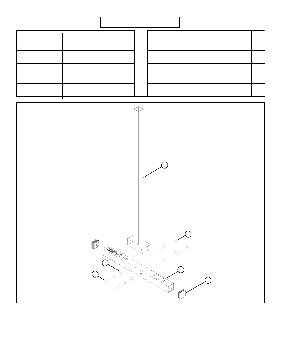 Parts list, Figure 1, Step 1 | ParaBody 822 User Manual | Page 4 / 9