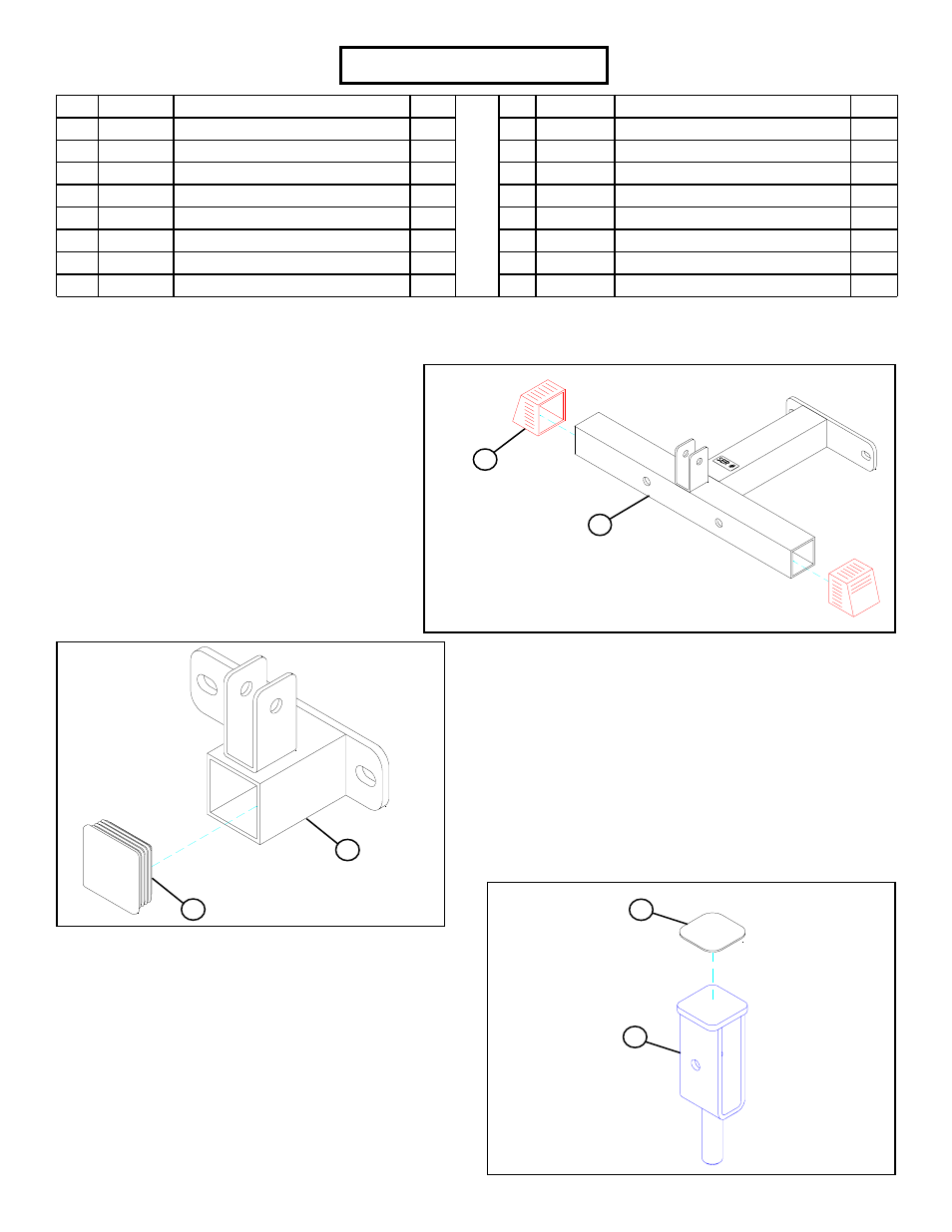 Parts list, Figure 1, Figure 2 | Figure 3 | ParaBody 360101 User Manual | Page 3 / 11