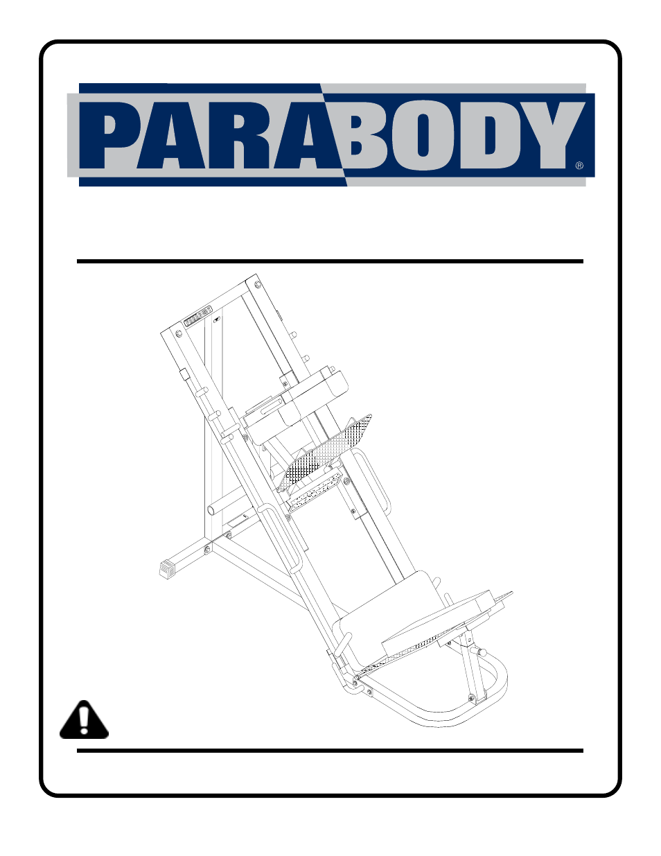 ParaBody Hip Sled System User Manual | 24 pages