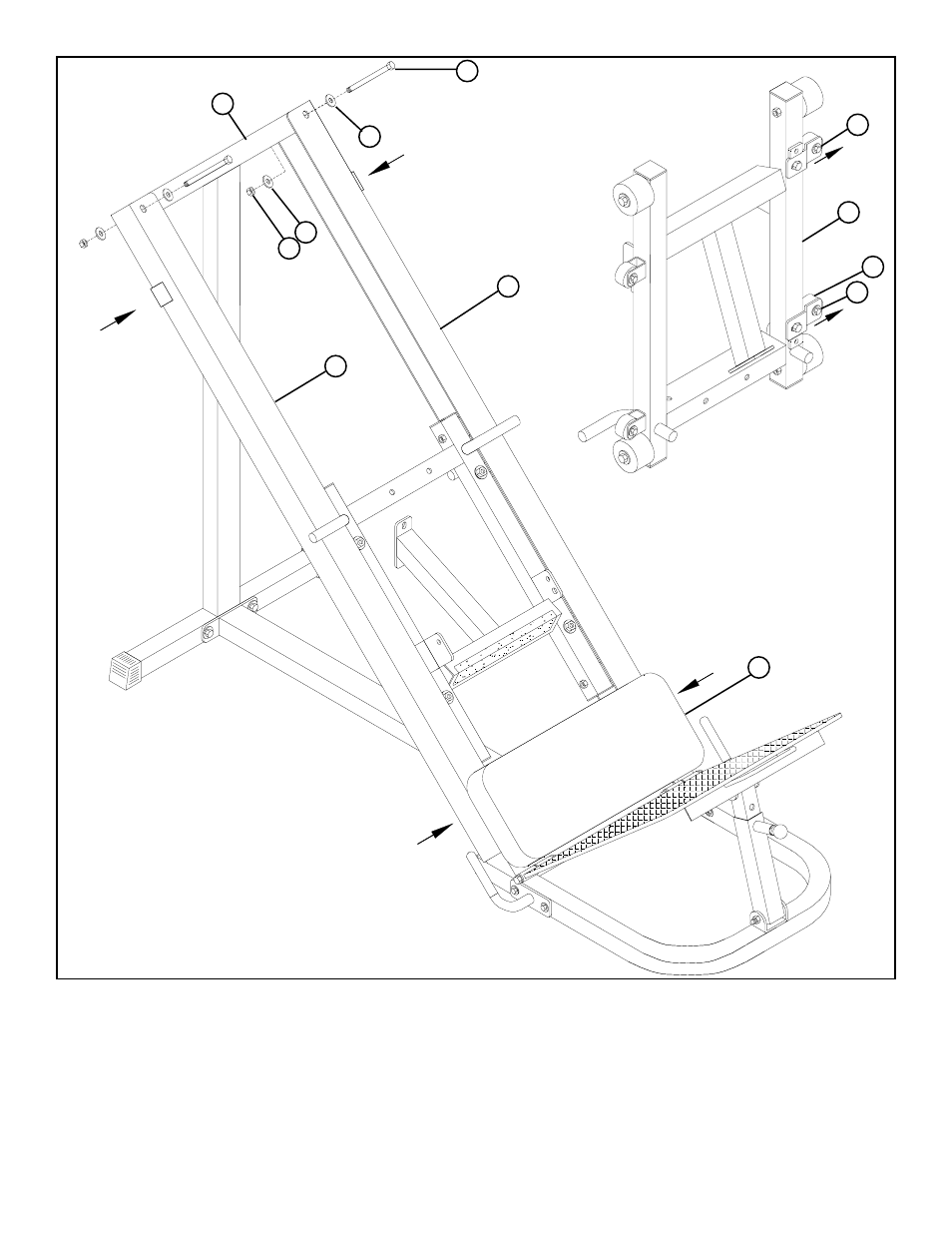 Figure 9, Reverse view for assembly, Step 9 | ParaBody Hip Sled System User Manual | Page 13 / 24