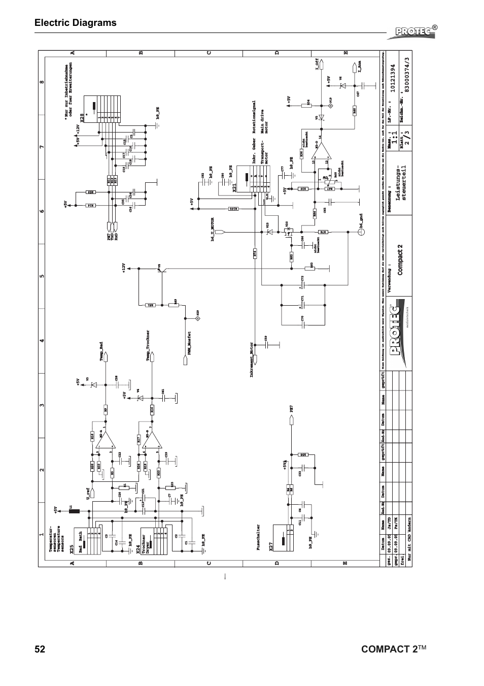 52 compact 2, Electric diagrams, B6_net349 | Leistungs- steuerteil, Compact 2 | Protec Protech Compact2 Film Processor SX 2 User Manual | Page 52 / 58