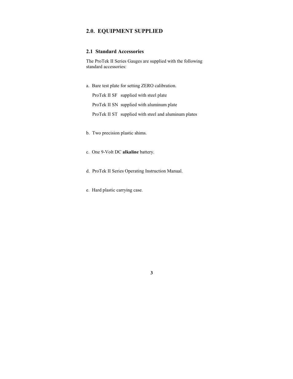 Protec PROTEK II SN User Manual | Page 3 / 10