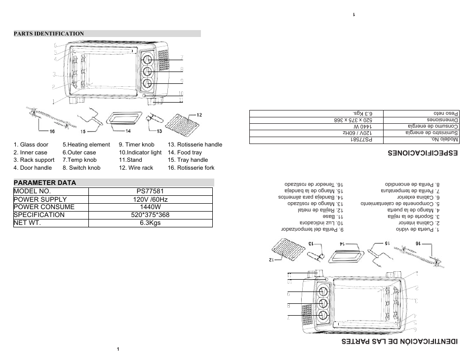 Professional Series PS77581 User Manual | Page 2 / 10