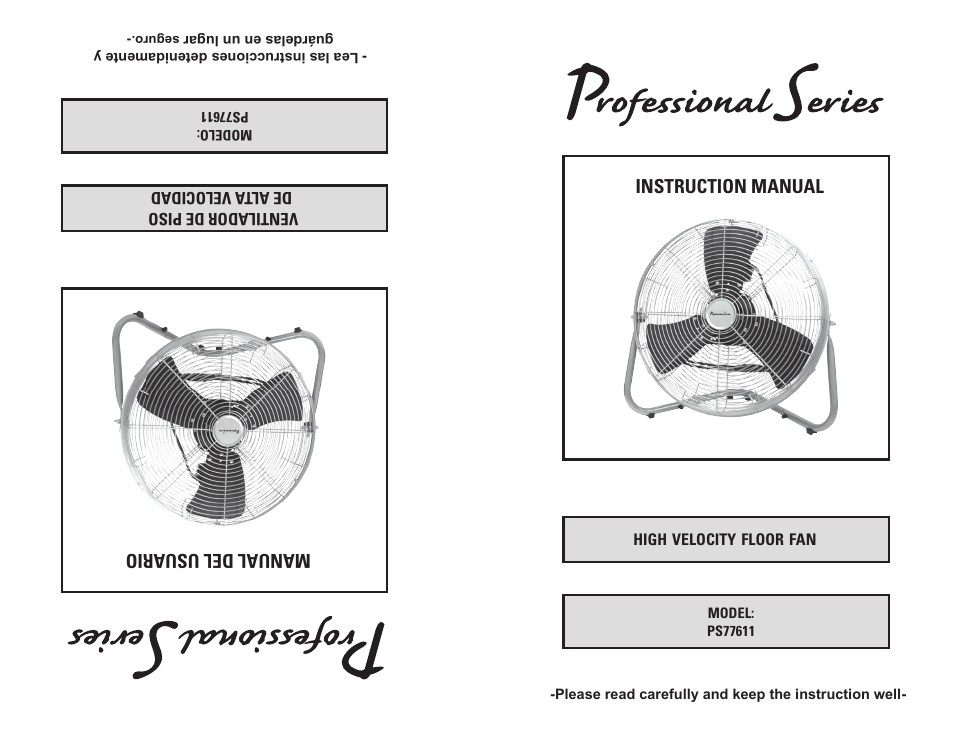 Professional Series PS77611 User Manual | 6 pages