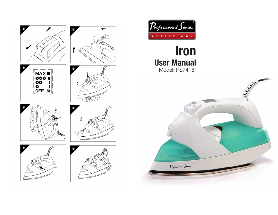Iron | Professional Series PS74181 User Manual | Page 5 / 8