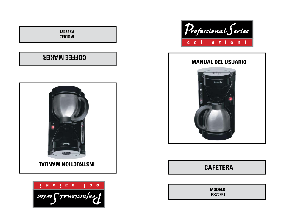 Professional Series CAFETERA PS77651 User Manual | 4 pages