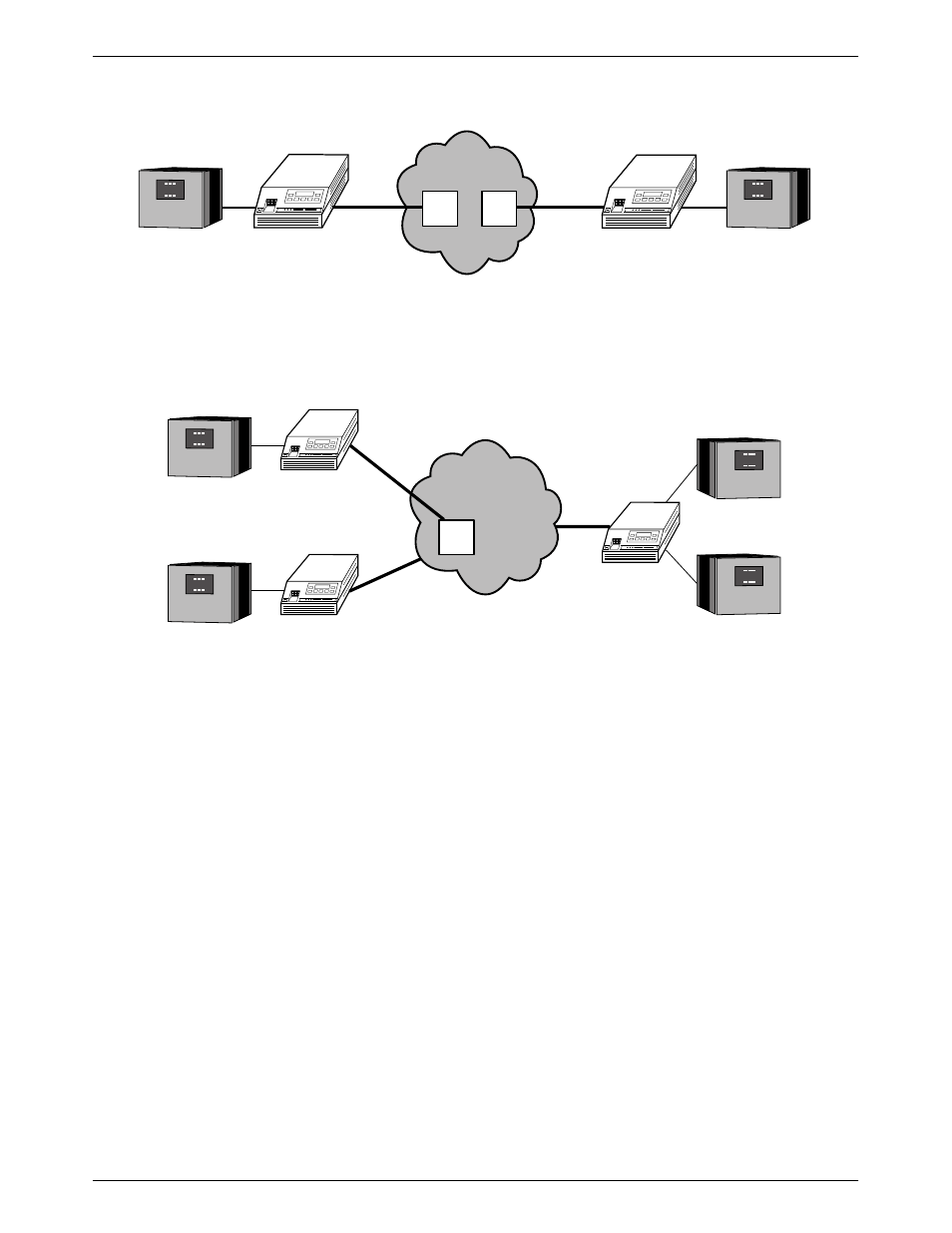 Point-to-point lan interconnection, Figure 2-2, Fractional e1 network applications | Figure 2-3 | Paradyne ACCULINK 336x E1 User Manual | Page 14 / 168