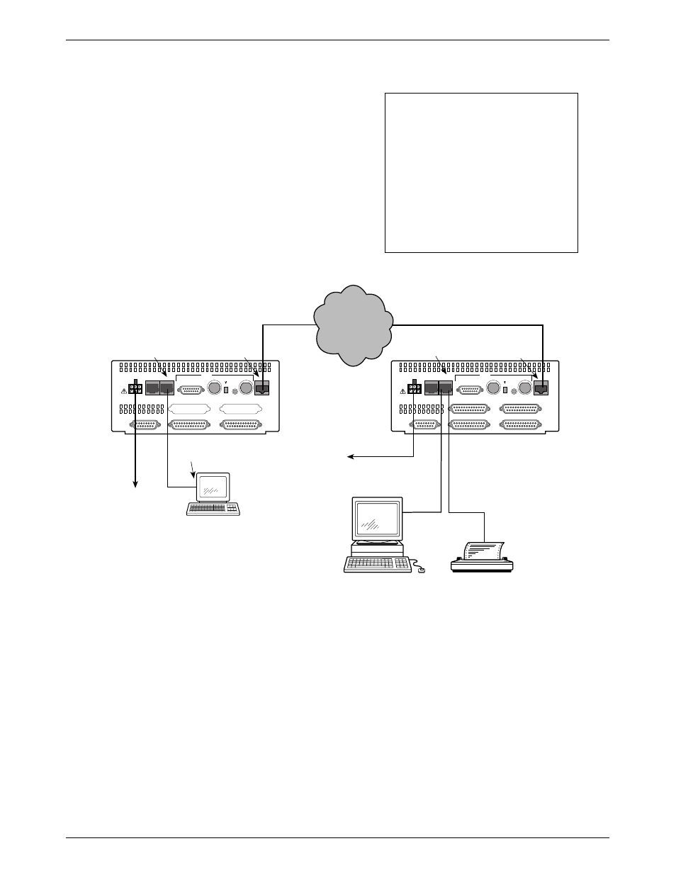 Cabling examples, Figure 2-12. cabling examples, Network | Paradyne ACCULINK 336x E1 User Manual | Page 20 / 168