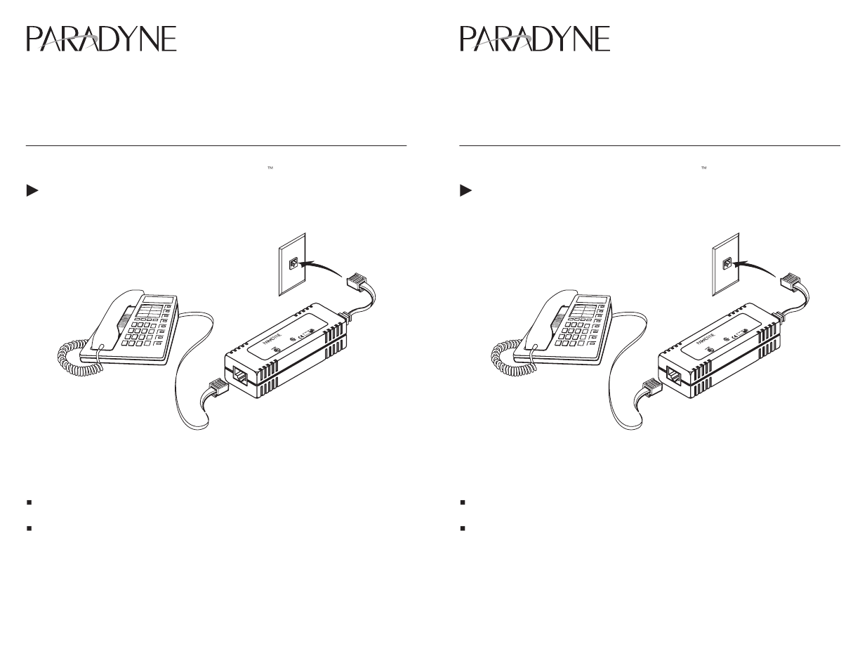 Paradyne Phone Filter 6035 User Manual | 2 pages