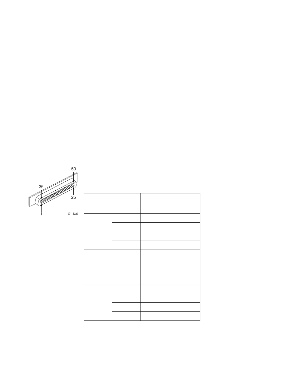 C. connector pin assignments, Overview, Front panel 50-pin dte connector pinouts | C connector pin assignments, Appendix c, Connector pin, Assignments, Connector pin assignments | Paradyne U8777 User Manual | Page 145 / 182