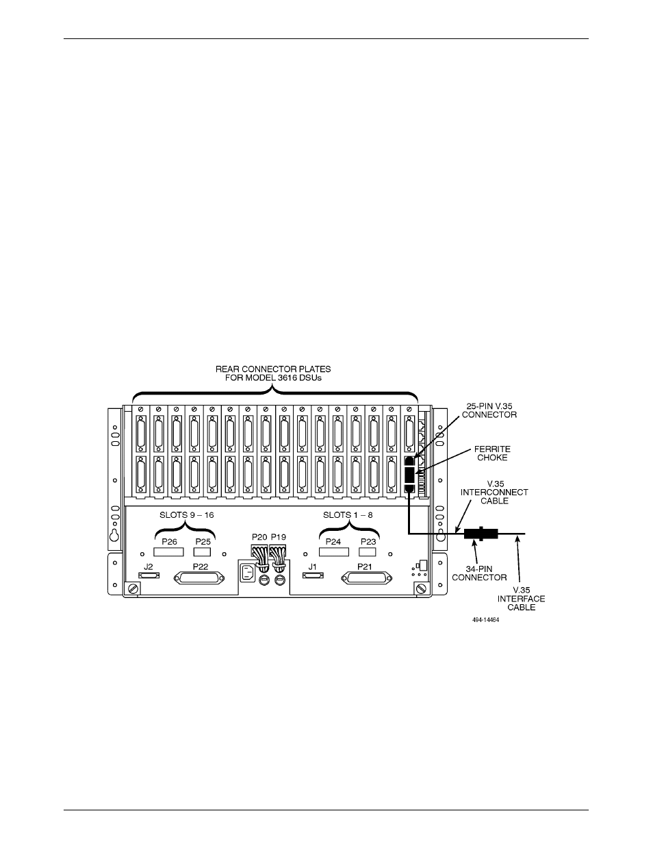 V.35 interconnect cable installation | Paradyne COMSPHERE 3615 User Manual | Page 39 / 135