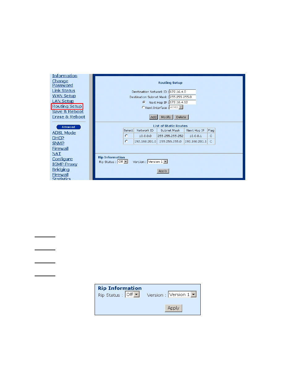 Routing, Enable rip, 6 routing | 1 enable rip | Paradyne 6212 User Manual | Page 37 / 102