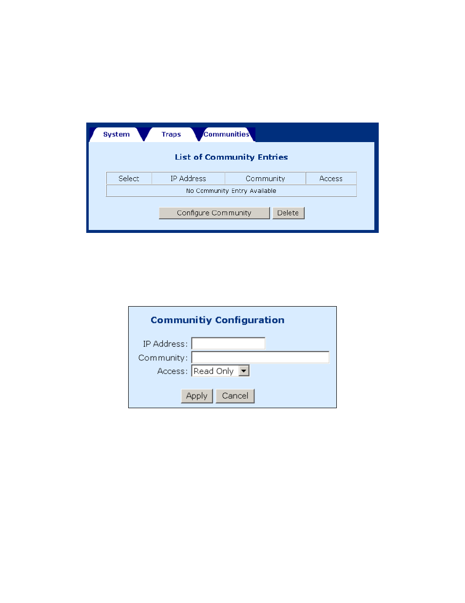 Modifying communities, 3 modifying communities | Paradyne 6212 User Manual | Page 49 / 102