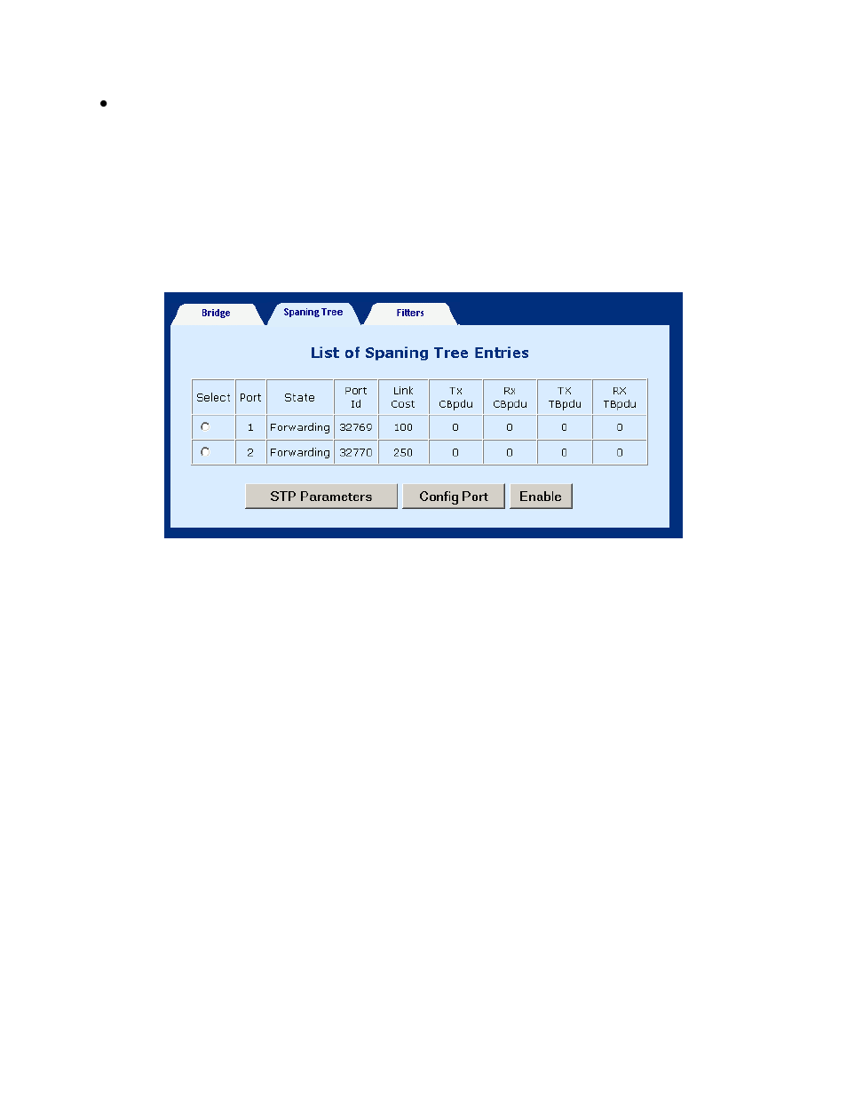 Spanning tree, 2 spanning tree | Paradyne 6212 User Manual | Page 70 / 102