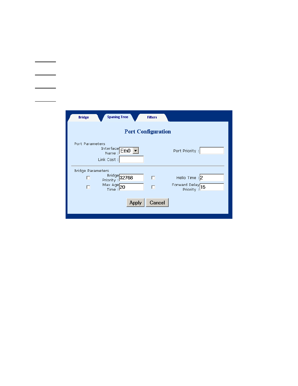 To configure stp parameters, Enable/disable stp, 4 to configure stp parameters | 5 enable/disable stp | Paradyne 6212 User Manual | Page 72 / 102