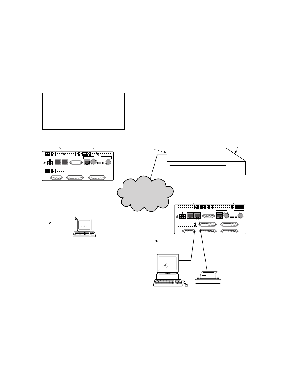 Cabling examples, Figure 2-13. cabling examples, Network | Paradyne ACCULINK 317x E1 User Manual | Page 21 / 167