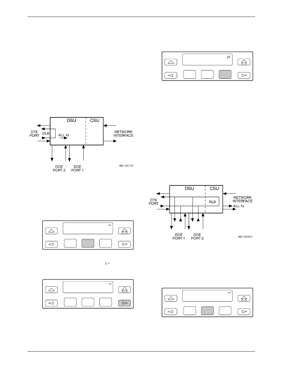 Starting a dte loopback, Starting a repeater loopback | Paradyne ACCULINK 317x E1 User Manual | Page 76 / 167