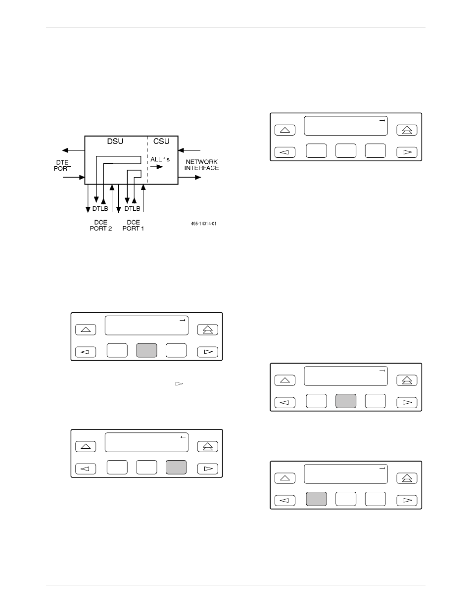 Starting a data terminal loopback, Aborting loopbacks | Paradyne ACCULINK 317x E1 User Manual | Page 78 / 167