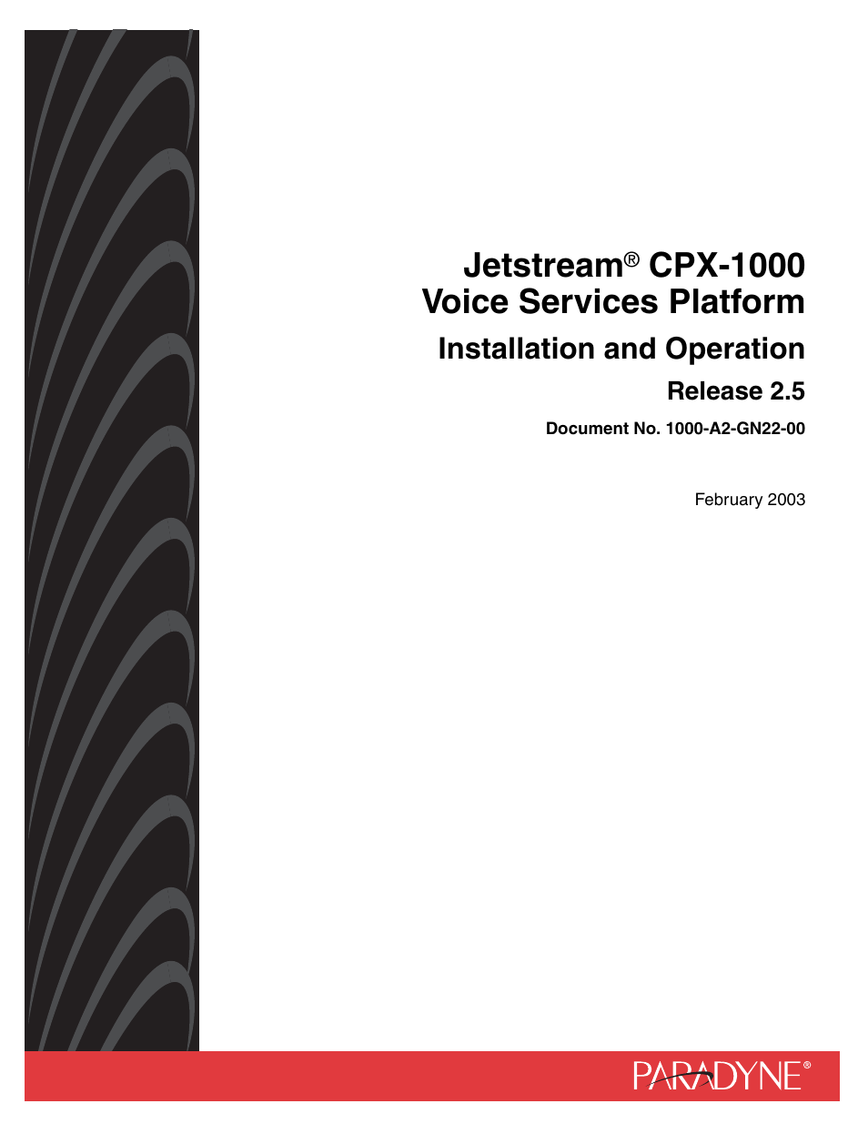 Paradyne Jetstream CPX-1000 User Manual | 160 pages
