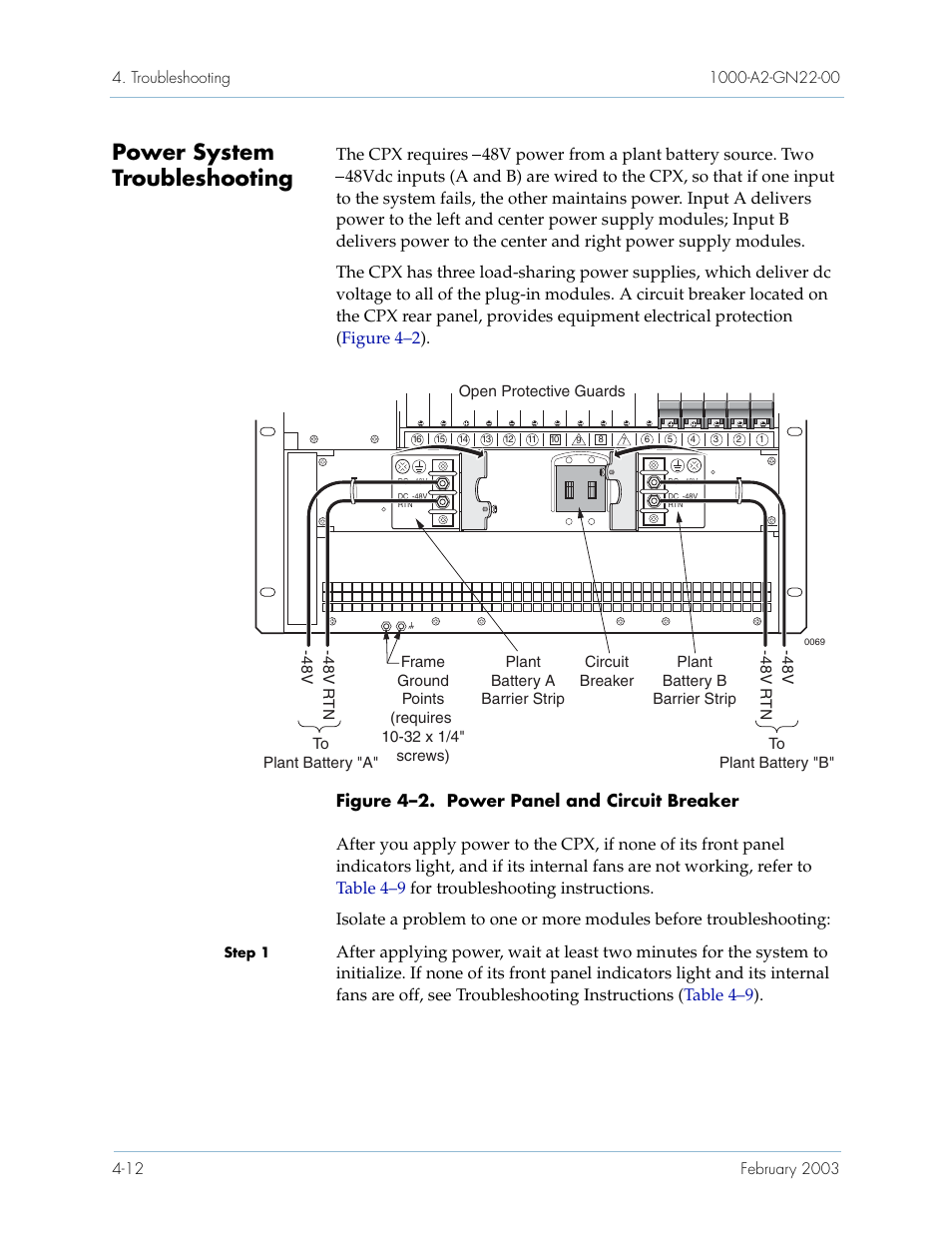 Power system troubleshooting, Power system troubleshooting -12, Figure 4–2 | Paradyne Jetstream CPX-1000 User Manual | Page 112 / 160