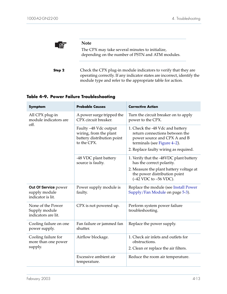 Table 4–9 | Paradyne Jetstream CPX-1000 User Manual | Page 113 / 160