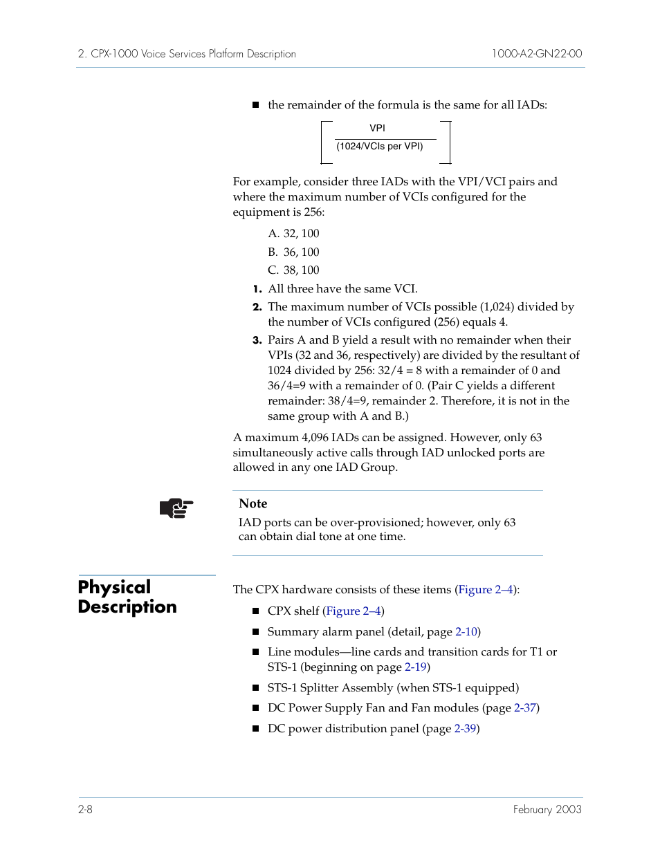 Physical description, Physical description -8 | Paradyne Jetstream CPX-1000 User Manual | Page 32 / 160