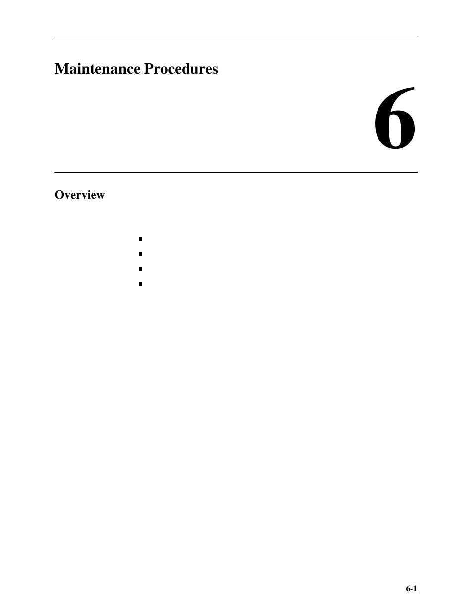 Maintenance procedures, Overview, Chapter 6 | Maintenance, Procedures | Paradyne Hotwire ATM Line Cards 8385 User Manual | Page 105 / 132