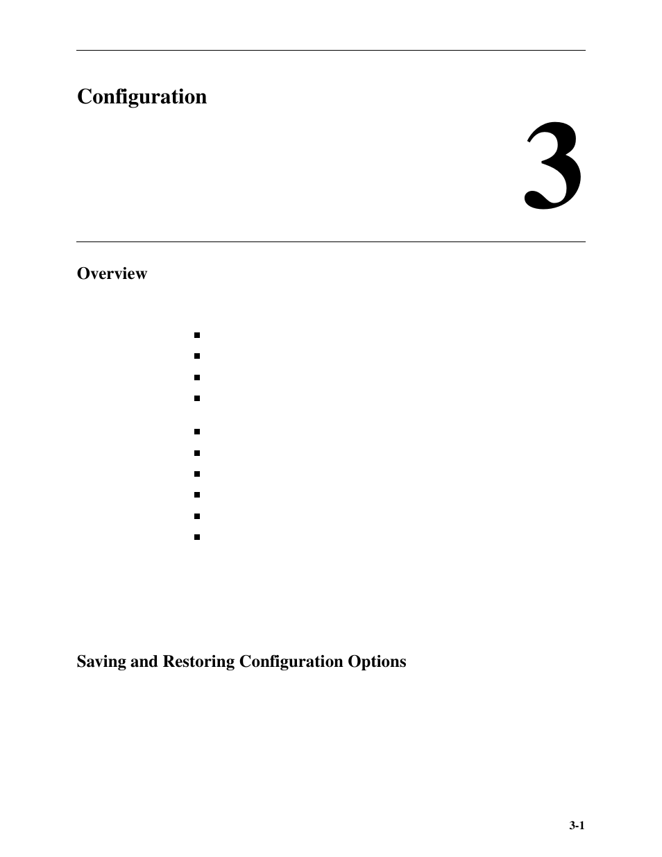 Configuration, Overview, Saving and restoring configuration options | Chapter 3 | Paradyne Hotwire ATM Line Cards 8385 User Manual | Page 23 / 132