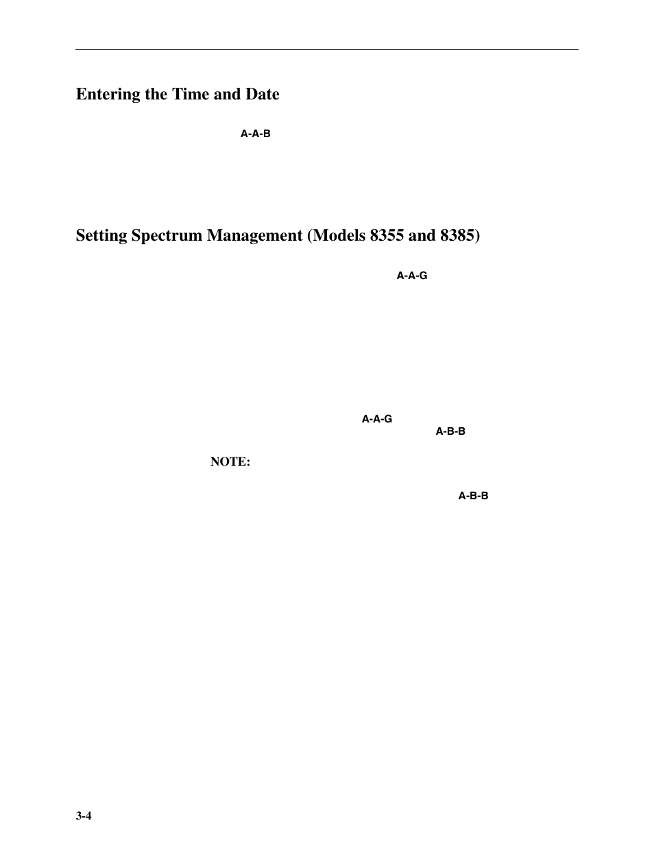 Entering the time and date, Setting spectrum management (models 8355 and 8385) | Paradyne Hotwire ATM Line Cards 8385 User Manual | Page 26 / 132