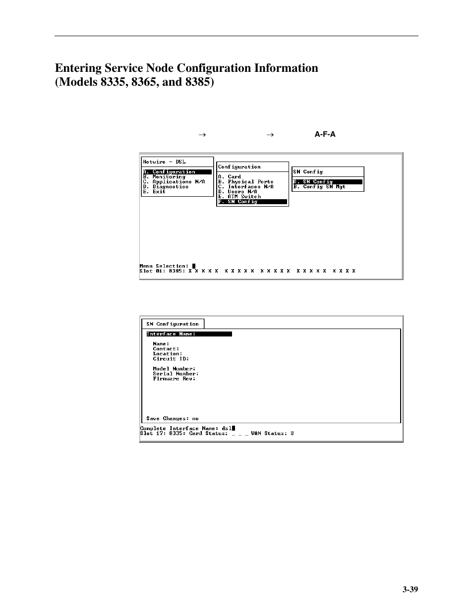 Paradyne Hotwire ATM Line Cards 8385 User Manual | Page 61 / 132