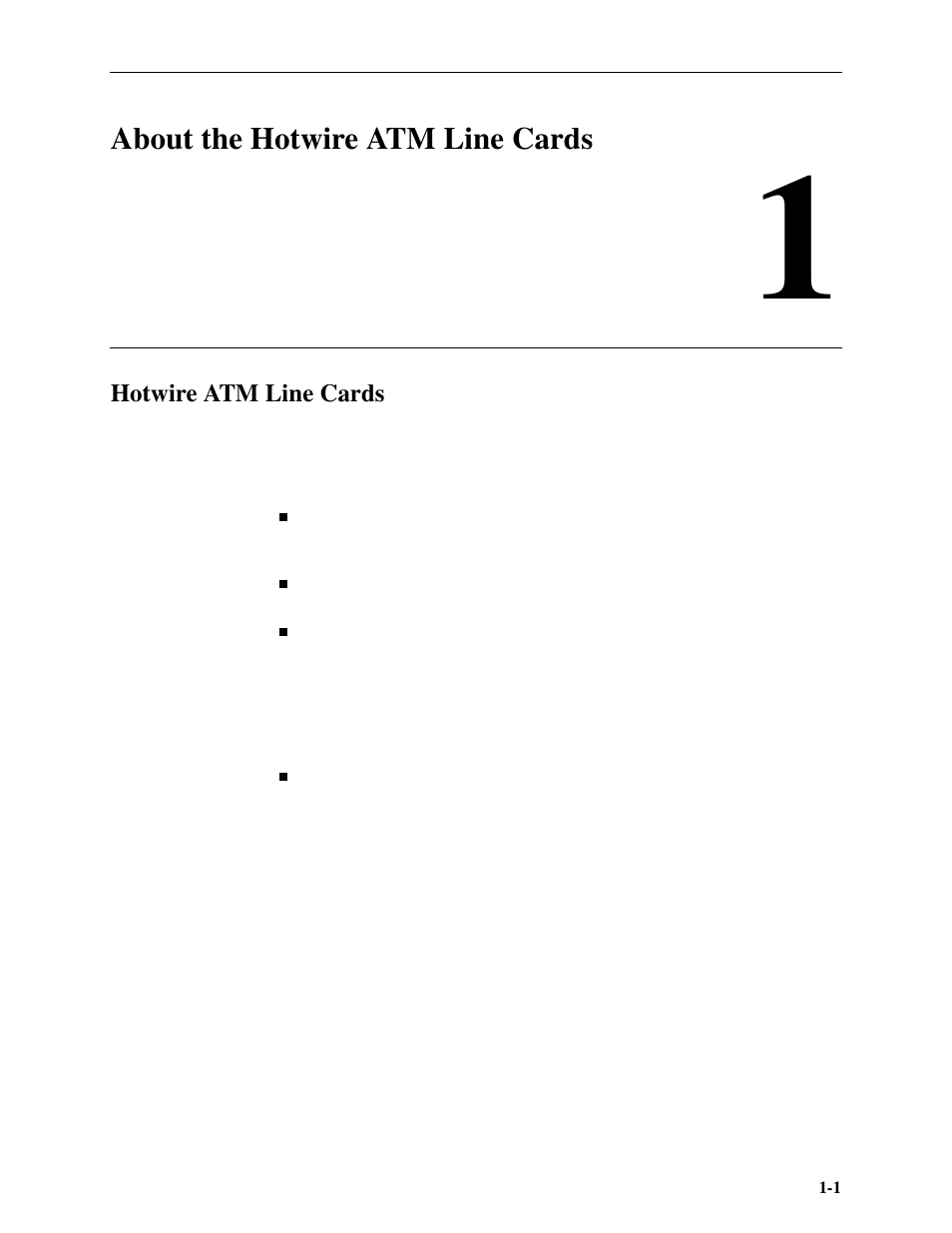 About the hotwire atm line cards, Hotwire atm line cards, Chapter 1 | About the hotwire, Atm line cards | Paradyne Hotwire ATM Line Cards 8385 User Manual | Page 9 / 132