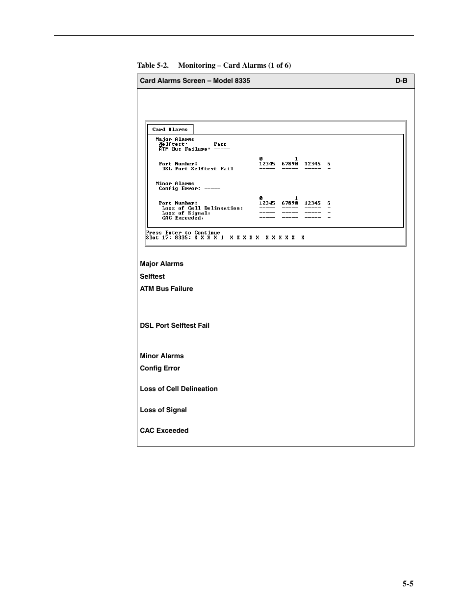 Paradyne Hotwire ATM Line Cards 8385 User Manual | Page 91 / 132