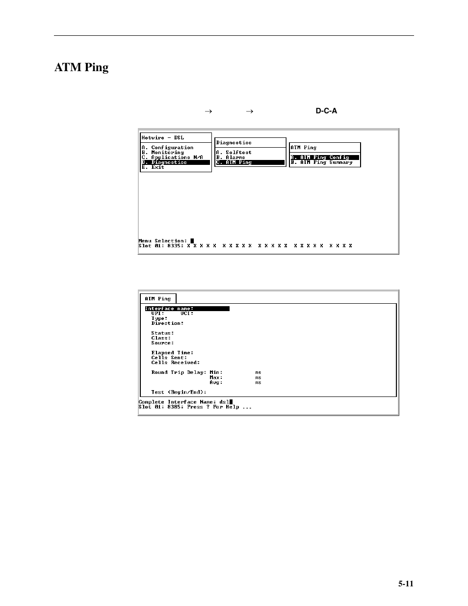 Atm ping | Paradyne Hotwire ATM Line Cards 8385 User Manual | Page 97 / 132