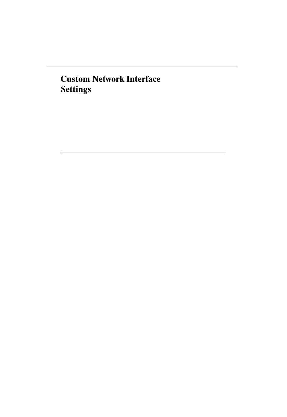 Custom network interface settings | Paradyne COMSPHERE 6700 SERIES User Manual | Page 32 / 57