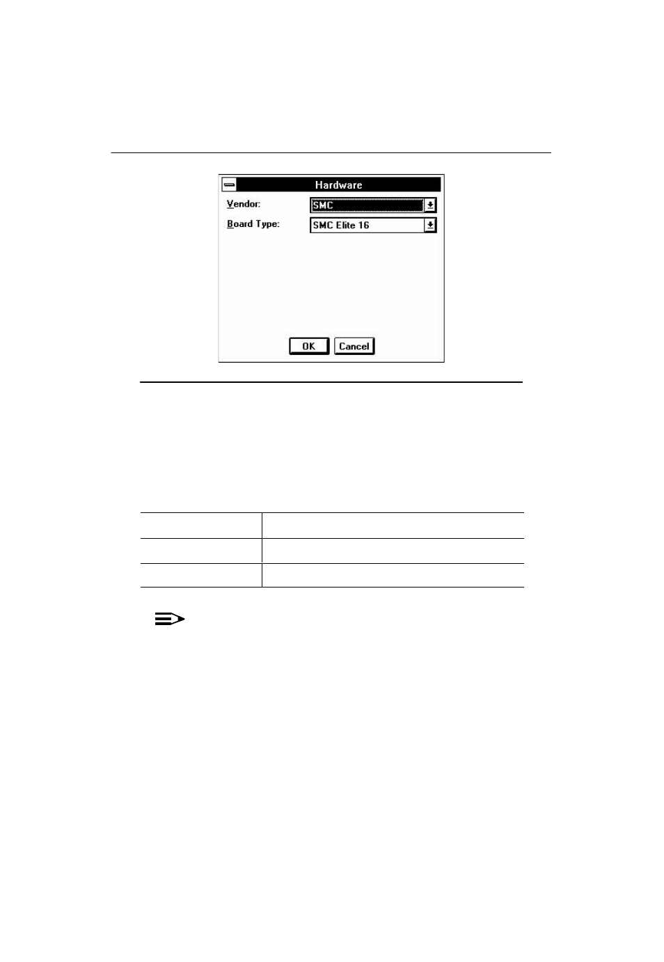 Hardware dialog box, Hardware dialog box fields | Paradyne COMSPHERE 6700 SERIES User Manual | Page 35 / 57