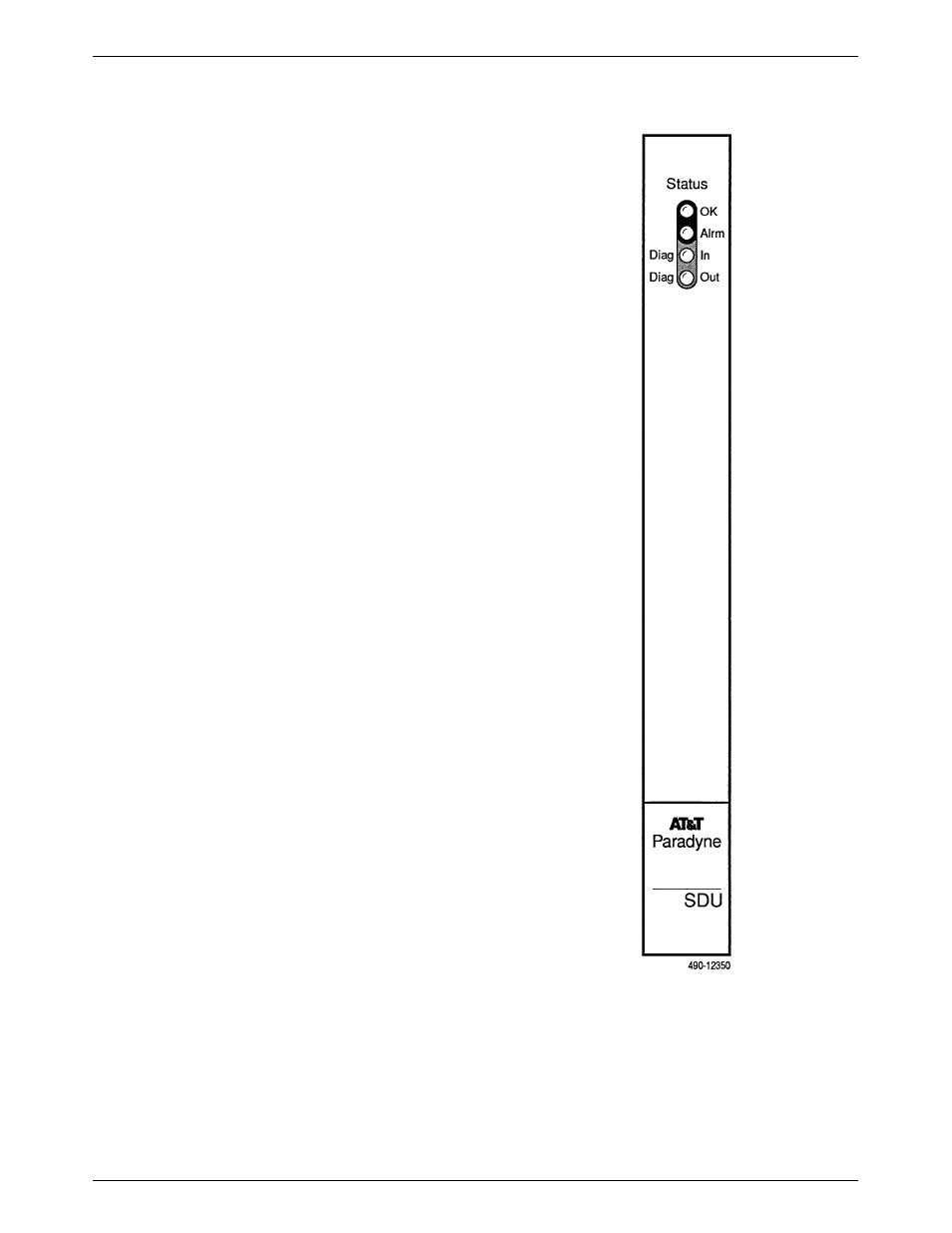 Shared diagnostic unit (sdu) installation, Sdu faceplate, Preinstallation inspection | Paradyne COMSPHERE 3000 User Manual | Page 49 / 131