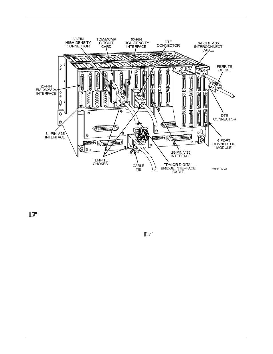 Cabling and ferrite chokes, Non-modular circuit card installation | Paradyne COMSPHERE 3000 User Manual | Page 79 / 131