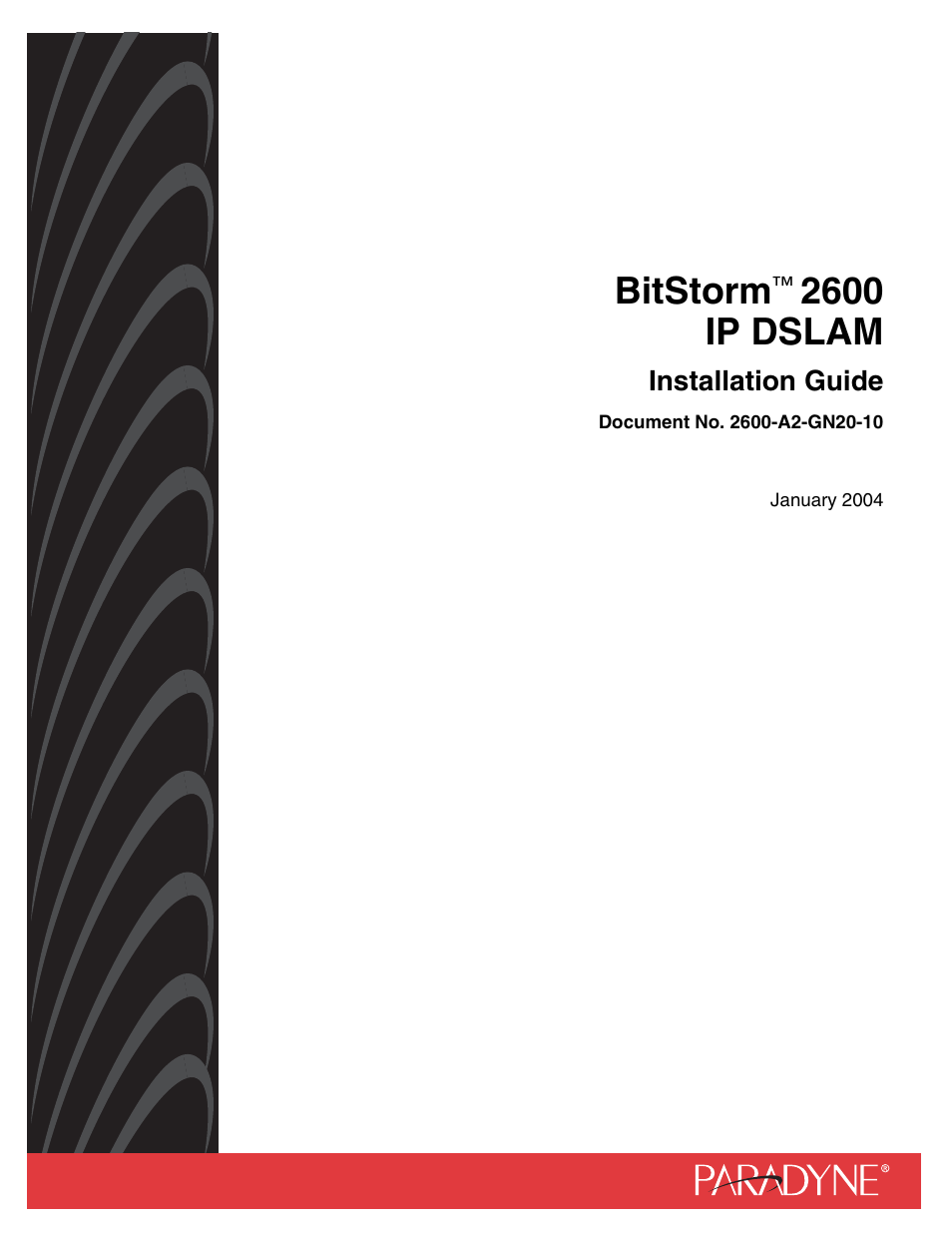 Paradyne BitStorm 2600 IP DSLAM User Manual | 58 pages