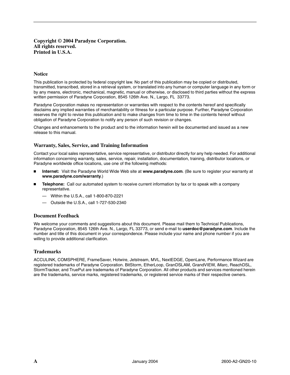 Paradyne BitStorm 2600 IP DSLAM User Manual | Page 2 / 58