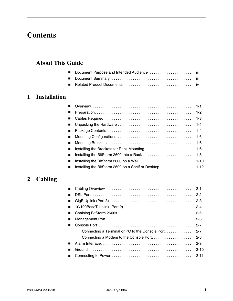 Paradyne BitStorm 2600 IP DSLAM User Manual | Page 7 / 58