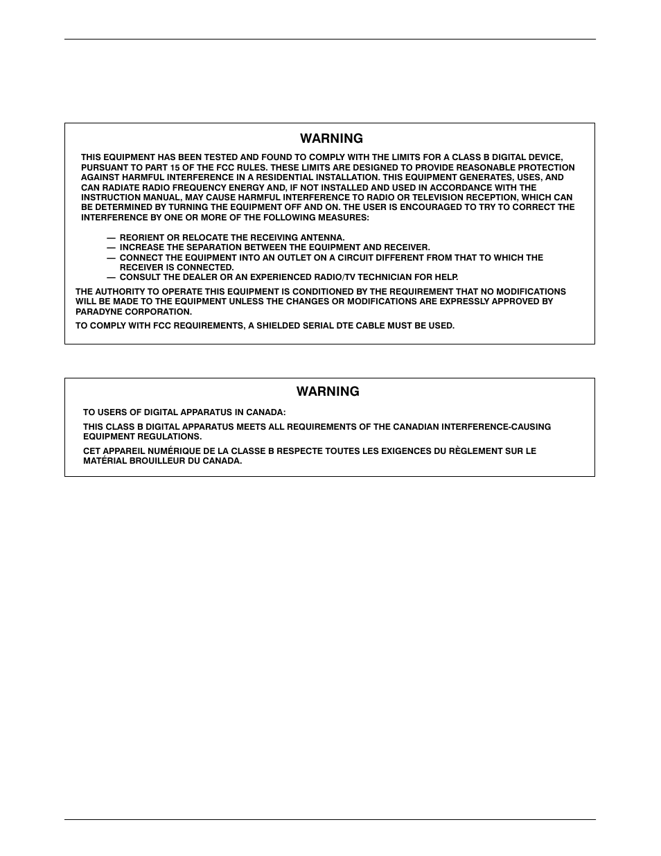 Notices, Warning | Paradyne 3825PLUS User Manual | Page 4 / 107